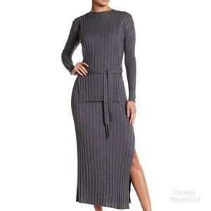 Fate Midi length Gray Sweater Dress